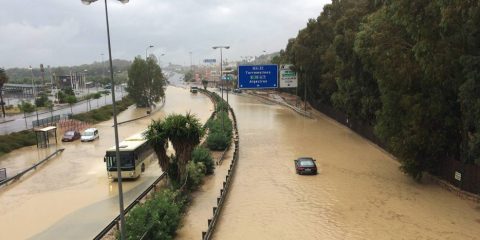 Imagen de las inundaciones en Málaga