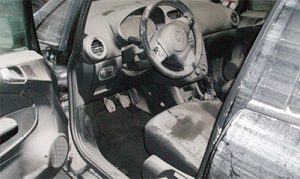 Coche inundado en Alicante